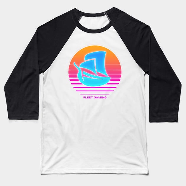 Fleet gaming vapor wave Baseball T-Shirt by FleetGaming